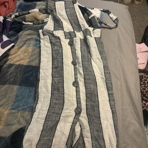 Striped Button-Up dress
